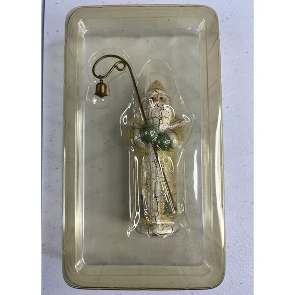 Hallmark Yuletide Santa 2002 Memories of Christmas Chalkware Ornament Postcard - Picture 12 of 16